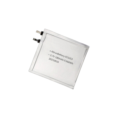 Batería LiPo ultrafina de 1 mm 3,7 V 180 mAh 015253 para rodilleras inteligentes
