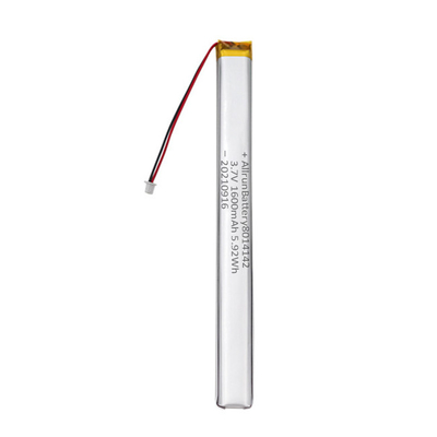 La batería de encargo segura de 3.7V 1600mAh LiPo ultra estrecha las baterías de polímero de litio para las grabadoras de voz
