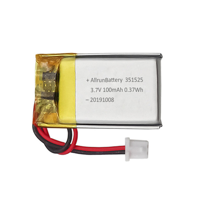 0.37Wh 3.7V 100mAh Mini Batería LiPo Recargable Aduana 351523