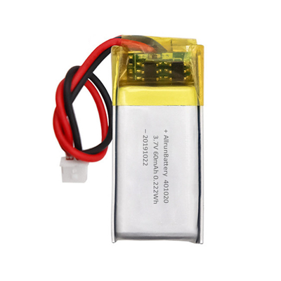 Mini Bateria LiPo Personalizada Recargable Ligera 3.7V 60mAh 401020