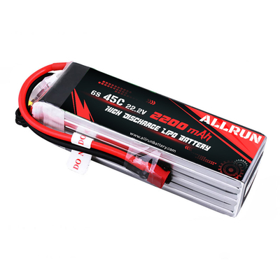 Equipo médico 45C 6S 22.2V 2200mAh Batería LiPo de alta descarga