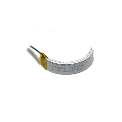 Tecnología usable Batería LiPo de 20 mAh Batería de polímero de iones de litio de 3,8 V