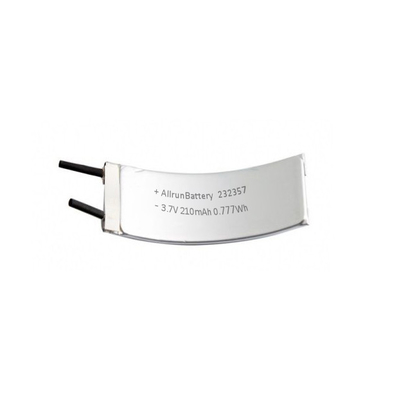 1C 3.7 V LiPo Batería recargable 210mAh Batería de polímero de litio curvada