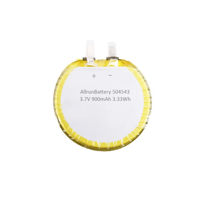 Batería LiPo redonda confiable personalizada 3,7 V 900mAh 504543 para auriculares Bluetooth