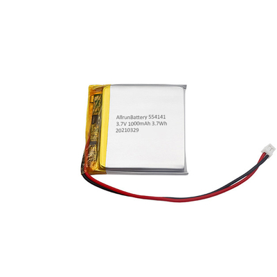 Batería de polímero de litio recargable cuadrada 1000mAh LiPo batería 3,7 V