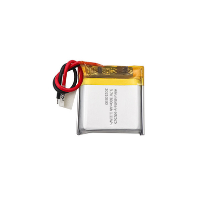 Paquete de batería recargable de polímero de litio 1C 3.7 V 300mAh 602525