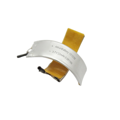 Nueva batería LiPo curvada 22mAh 3.7V Li polímero celda de batería