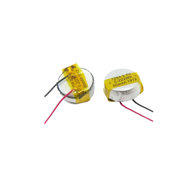 Botón Li Poly Battery 1254 Potente batería LiPo de 3,7 V 60 mAh