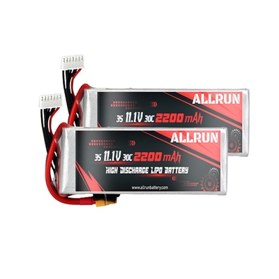 Batería LiPo de alta descarga 3S1P 30C 11.1V 2200mAh para aviones RC