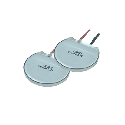 Batería LiPo redonda segura potente personalizada 3.7V 210mAh para cepillos de dientes eléctricos