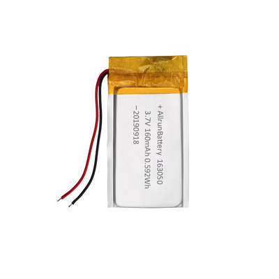 160mAh 163050 Batería recargable de polímero de iones de litio 3.7 V