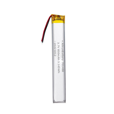 batería de Lipo de la aduana de 3.7V 850mAh 701488 ultra estrecha para los aparatos médicos