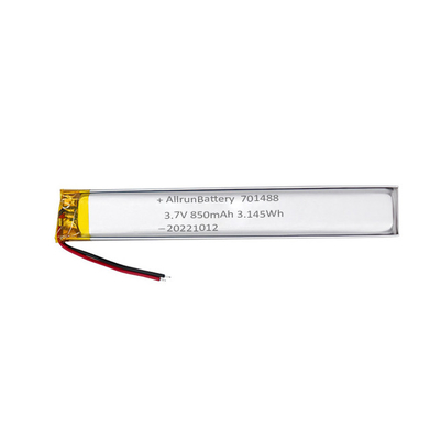 batería de Lipo de la aduana de 3.7V 850mAh 701488 ultra estrecha para los aparatos médicos