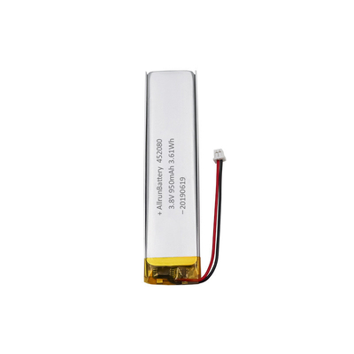 Batería LiPo ultra estrecha de electrónica portátil 3.8V 950mAh 452080