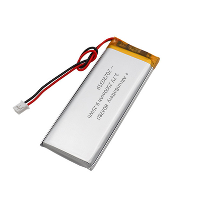 Batería en forma de rectángulo personalizada Batería recargable de 3,7 V 2500mAh LiPo