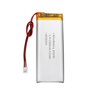 Batería en forma de rectángulo personalizada Batería recargable de 3,7 V 2500mAh LiPo