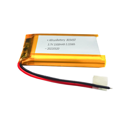 Potente batería en forma de rectángulo Custom 3.7 V 1500mAh LiPo Battery