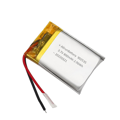 Batería ligera recargable LiPo 800mAh 3.7V 902535 para dispositivos médicos