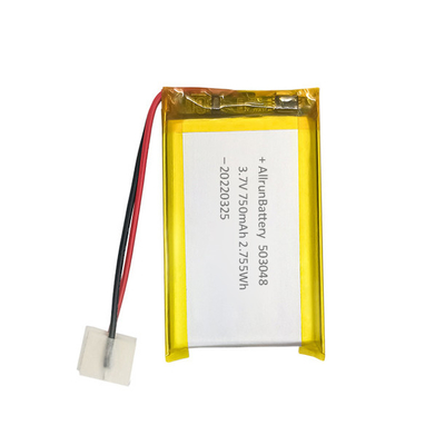 Rectángulo ligero Batería recargable de polímero de litio 3.7V 750mAh Batería LiPo