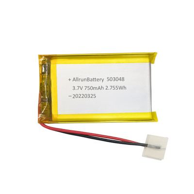Rectángulo ligero Batería recargable de polímero de litio 3.7V 750mAh Batería LiPo