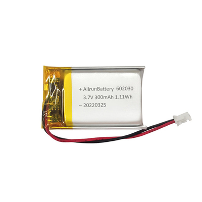 Rectángulo ligero Batería de polímero de litio 602030 Batería LiPo 3.7V 300mAh