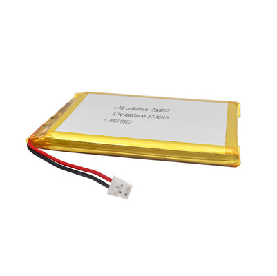 Batería fina de polímero de litio 3.7V 4800mAh Rectángulo Polímero de litio de iones de litio
