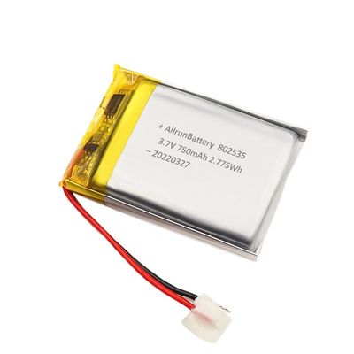 Seguridad de batería de polímero de litio rectangular Batería LiPo de 3,7 V 750 mAh