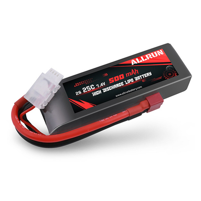 paquete de la batería de LiPo de la alta descarga de 25C 2S 500mAh 7.4V para las herramientas eléctricas