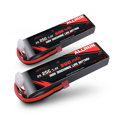 paquete de la batería de LiPo de la alta descarga de 25C 2S 500mAh 7.4V para las herramientas eléctricas