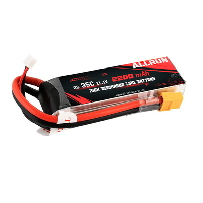batería de polímero de litio de alta descarga 35C 3S 11.1 V 2200mAh LiPo batería