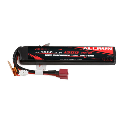 RC 100C 11.1V Batería de polímero de litio Alta tasa de C 3S 1300mAh LiPo Batería