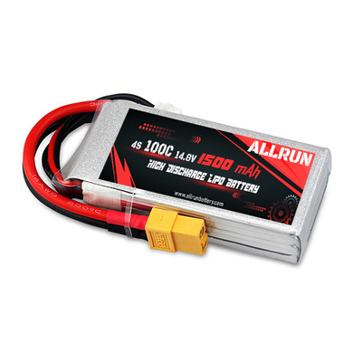 14.8V 4S 1500mAh Batería LiPo 100C Paquete de batería LiPo de alta tasa C