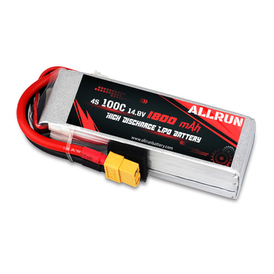 Batería recargable de 100C 1800mAh 4S LiPo batería de alta tasa C 14.8V LiPo