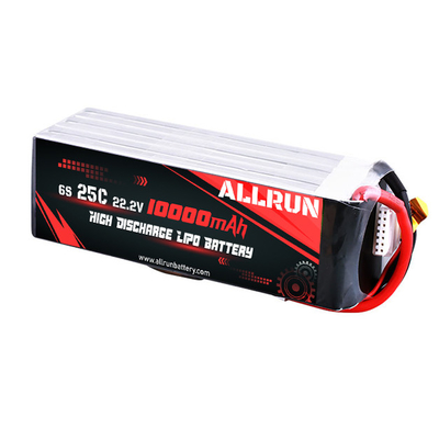 22.2V 6S 10000mAh Batería LiPo 25C Paquete de batería LiPo de alta tasa C