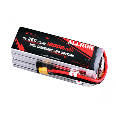 22.2V 6S 10000mAh Batería LiPo 25C Paquete de batería LiPo de alta tasa C