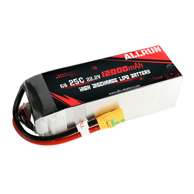 RC 25C 6S 12000mAh LiPo Batería 22.2V Paquete de batería de alta tasa C