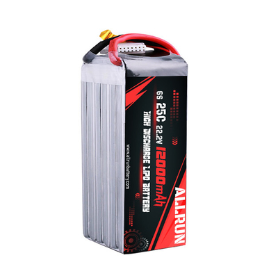 RC 25C 6S 12000mAh LiPo Batería 22.2V Paquete de batería de alta tasa C