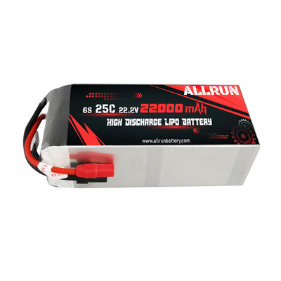 25C 6S 22000mAh Batería LiPo 22.2V Paquete de batería LiPo de alta tasa C