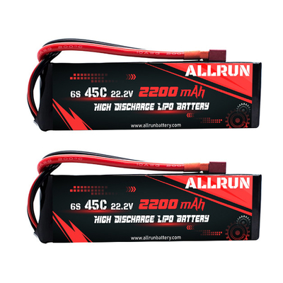Equipo médico 45C 6S 22.2V 2200mAh Batería LiPo de alta descarga