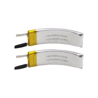 Batería VR Li Polímero 3.7 V 43mAh Batería recargable curvada LiPo