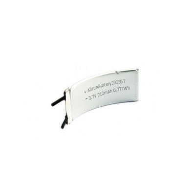 1C 3.7 V LiPo Batería recargable 210mAh Batería de polímero de litio curvada