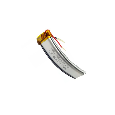 Potente batería de polímero de litio curvada 601456 3,7 V 450mAh LiPo batería