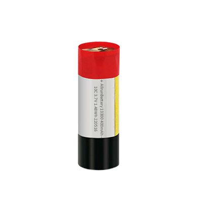 TBD 3.7 V 400mAh Batería LiPo personalizada 13300 Batería cilíndrica de polímero de litio