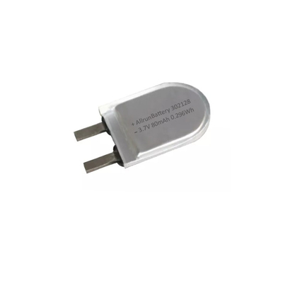 302128 batería de polímero de litio personalizada 1C de la forma de U de la batería LiPo de 3,7 V 80mAh