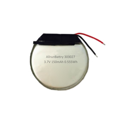Batería LiPo redonda estable de GPS Baterías de polímero de litio personalizadas de 3,7 V 150 mah