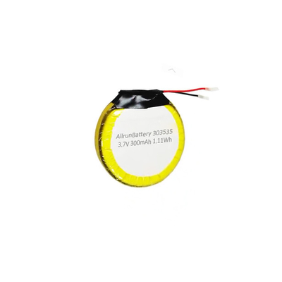 Batería redonda segura 303535 recargable 303535 del polímero de litio de la batería LiPo de 3.7V 300mAh
