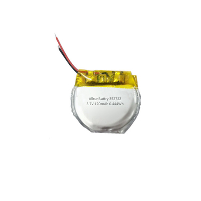 Batería de polímero de litio redonda personalizada Batería LiPo de 3,7 V 120 mAh