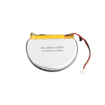 Paquete de batería LiPo personalizado redondo de batería recargable estable de 3,7 V 800mAh