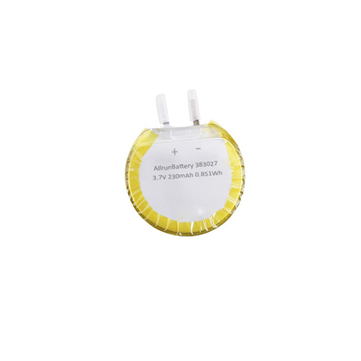 Célula de batería LiPo redonda personalizada 3.7V 230mAh 383027 con formas únicas