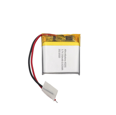 Encienda la batería recargable del polímero de ión de litio del cuadrado de la batería de 3.7 V 250mAh LiPo